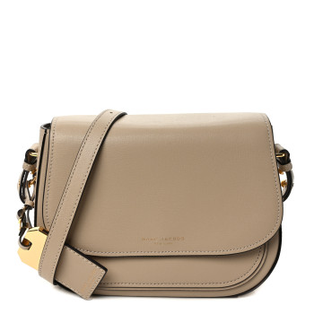 MARC JACOBS Calfskin Mini Rider Crossbody Beige