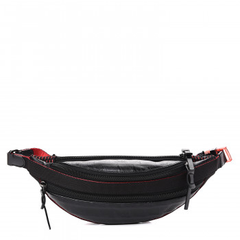 CHRISTIAN LOUBOUTIN Calfskin Paris NYC Belt Bag Black