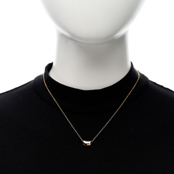TIFFANY 18K Rose Gold 12mm Elsa Peretti Bean Pendant Necklace