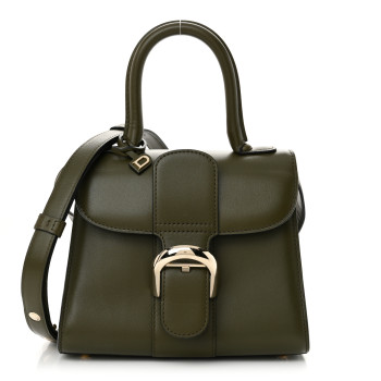DELVAUX Box Calfskin Mini Brillant Satchel Olive