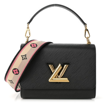 LOUIS VUITTON Epi Twist Top Handle Shoulder Bag MM Black