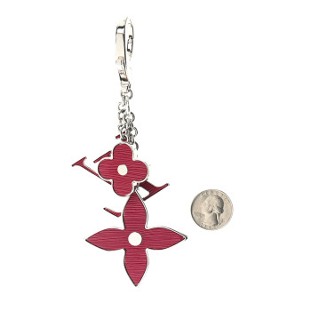 LOUIS VUITTON Fleur d Epi Bag Charm Fuchsia