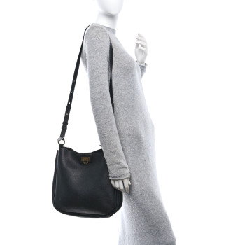 SALVATORE FERRAGAMO Calfskin Reverse Hobo Black