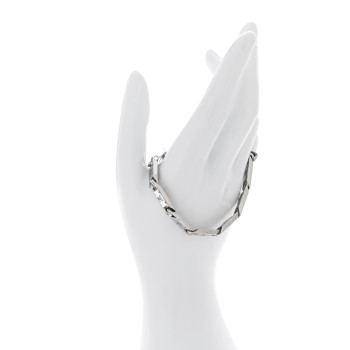 LOUIS VUITTON Monogram Tied Up Bracelet M Silver