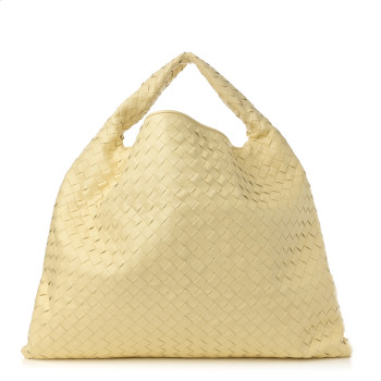BOTTEGA VENETA Calfskin Intrecciato Large Hop Camomile