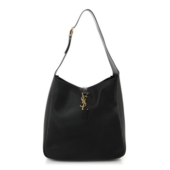 SAINT LAURENT Supple Calfskin Large Le 5 A 7 Soft Hobo Black
