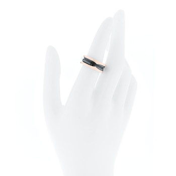 BULGARI 18K Rose Gold B.Zero1 Two-Band Ring 53 6.25
