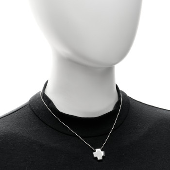 TIFFANY Sterling Silver Square Cross Pendant Necklace