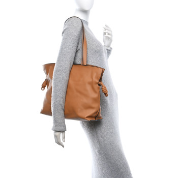LOEWE Calfskin Large Flamenco Knot Bag Warm Desert