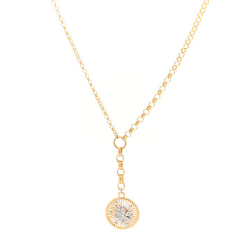 FOUNDRAE 18K Yellow White Gold Diamond Resilience Medium Mixed Belcher Extension Chain Necklace