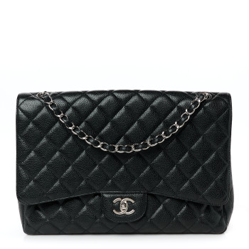 CHANEL Caviar Quilted Maxi Single Flap Black