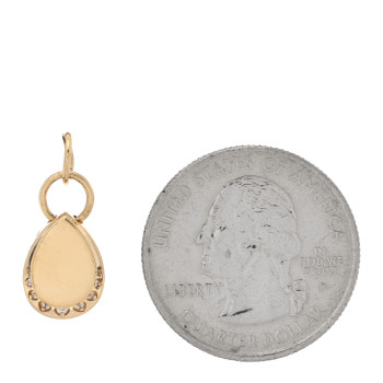 FOUNDRAE 18K Yellow Gold Diamond Teardrop Pendant