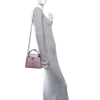 LOUIS VUITTON Metallic Lizard Kintsugi Capucines Mini Wisteria Purple