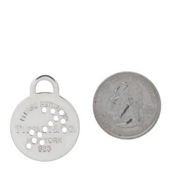 TIFFANY Sterling Silver Return to Tiffany Zodiac Sagittarius Round Tag Pendant