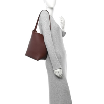 THE ROW Grained Calfskin Medium N/S Park Tote Cognac