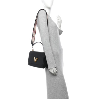 LOUIS VUITTON Epi Twist Top Handle Shoulder Bag MM Black