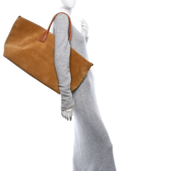 BOTTEGA VENETA Suede Large Cabat Camel Light Wood