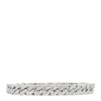 HERMES Sterling Silver TPM Kelly Gourmette Bracelet XS