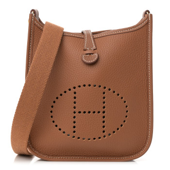 HERMES Taurillon Clemence Evelyne TPM Gold