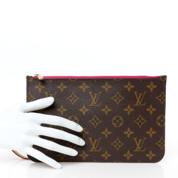 LOUIS VUITTON Monogram Neverfull MM GM Pochette Pivoine