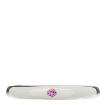 TIFFANY Sterling Silver Pink Sapphire Elsa Peretti Band Ring 52 6