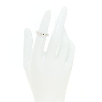 BULGARI 18K White Gold Diamond Serpenti Viper Band Ring 47 4
