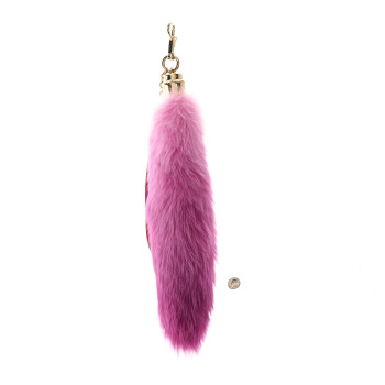 LOUIS VUITTON Fox Fur Foxy Bag Charm Rose