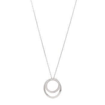 CARTIER 18K White Gold Diamond Etincelle De Cartier Pendant Necklace