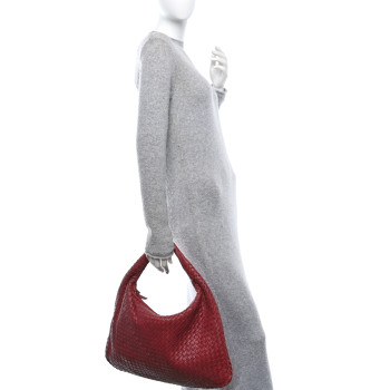 BOTTEGA VENETA Nappa Intrecciato Large Veneta Hobo Eclipse