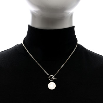 HERMES Sterling Silver Amulettes H Confettis Pendant Necklace