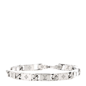 LOUIS VUITTON Monogram Tied Up Bracelet M Silver