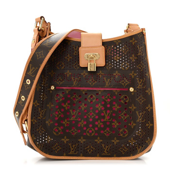 LOUIS VUITTON Monogram Perforated Musette Fuchsia