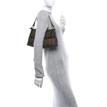 FENDI Zucca Small Chef Shoulder Bag Tobacco