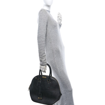 BURBERRY Heritage Grain Medium Orchard Bowling Bag Black