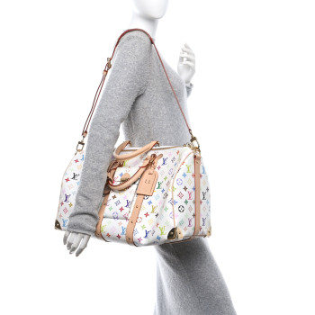 LOUIS VUITTON LV X TM Monogram Multicolor Keepall Bandouliere 45 White