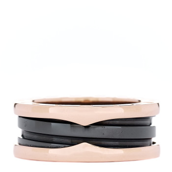 BULGARI 18K Rose Gold B.Zero1 Two-Band Ring 53 6.25