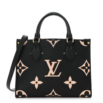 LOUIS VUITTON Empreinte Monogram Giant Onthego PM Black Beige