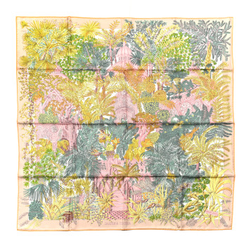 HERMES Silk Jardin A Sintra Scarf 90