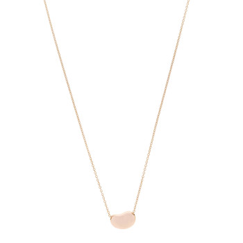TIFFANY 18K Rose Gold 12mm Elsa Peretti Bean Pendant Necklace
