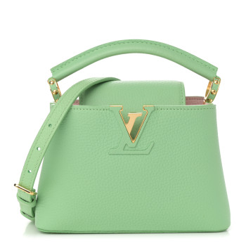 LOUIS VUITTON Taurillon Mini Capucines Vert Pomme