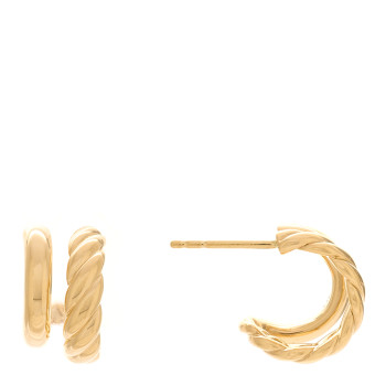 DAVID YURMAN 18K Yellow Gold Mercer Double Huggie Hoop Earrings