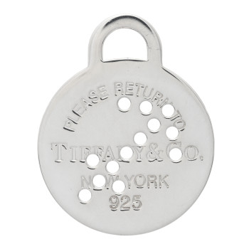TIFFANY Sterling Silver Return to Tiffany Zodiac Sagittarius Round Tag Pendant