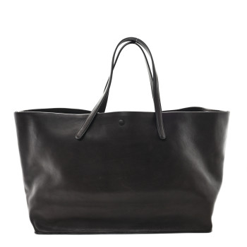 THE ROW Polished Saddle Calfskin Idaho XL Dark Brown