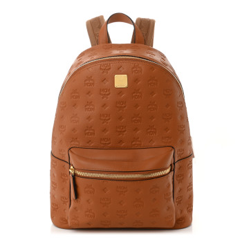 MCM Calfskin Ottomar Stark Backpack Cognac