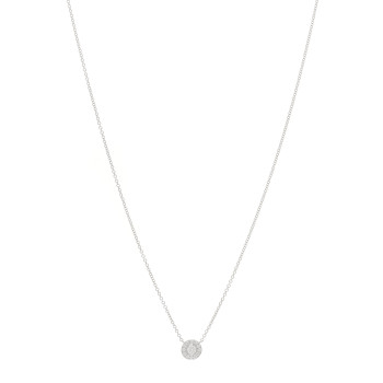 TIFFANY Platinum Diamond .16ctw Soleste Pendant Necklace