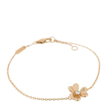 VAN CLEEF & ARPELS 18K Yellow Gold Diamond Mini Frivole Bracelet