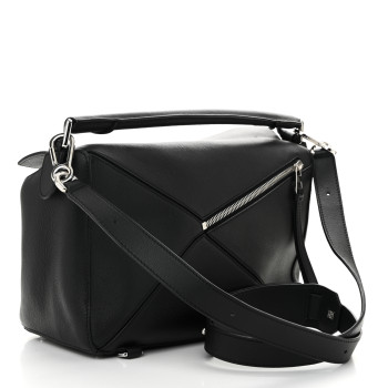 LOEWE Calfskin Medium Puzzle Bag Black