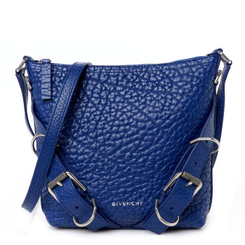 GIVENCHY Calfskin Small Voyou Bag Saphir Blue