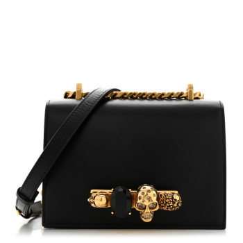 ALEXANDER MCQUEEN Calfskin Knuckle Crossbody Black