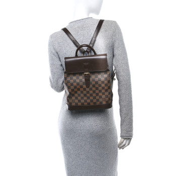 LOUIS VUITTON Damier Ebene Soho Backpack